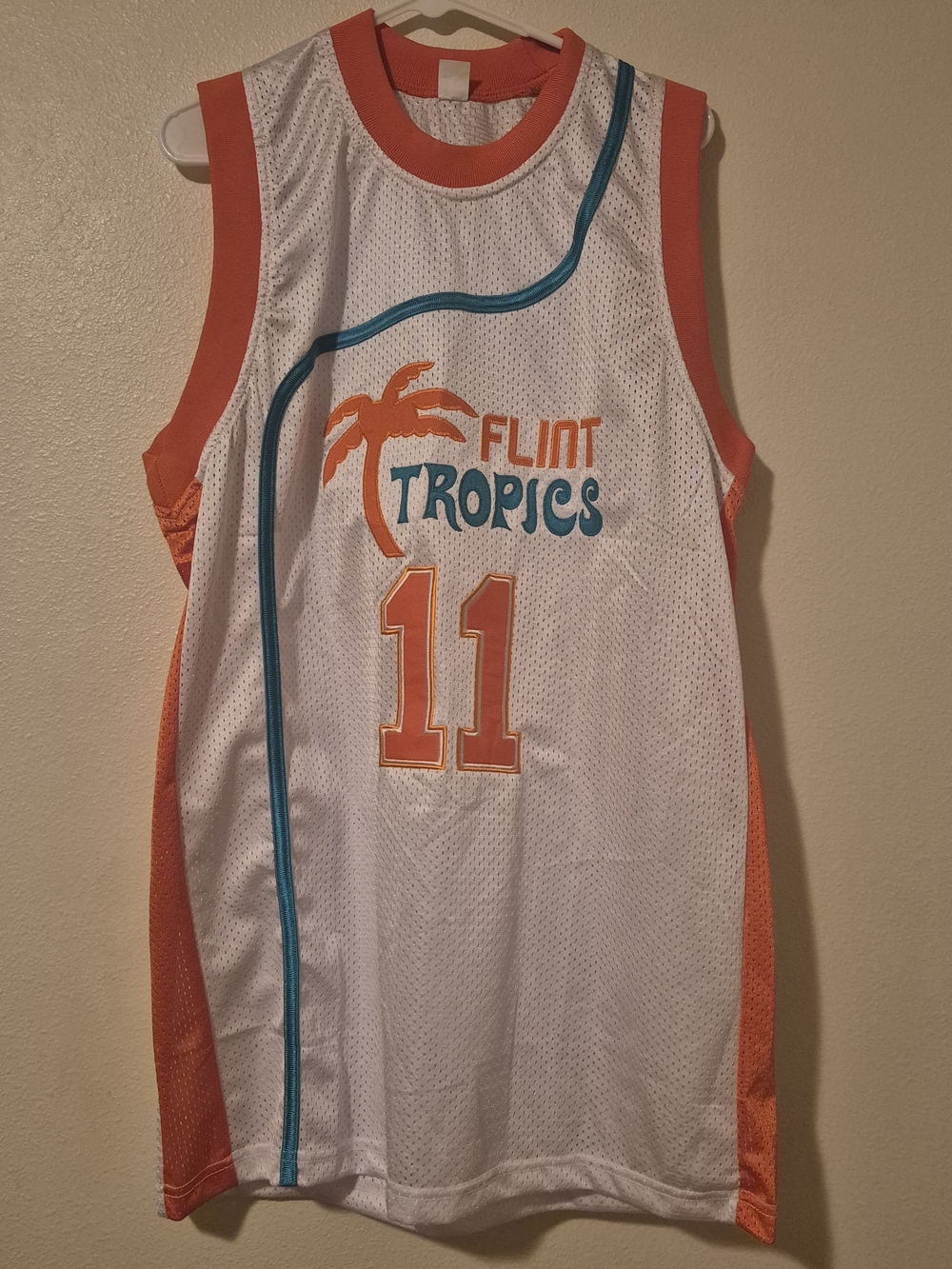 Men's Flint Tropics Monix White & Orange Jersey - Size Large